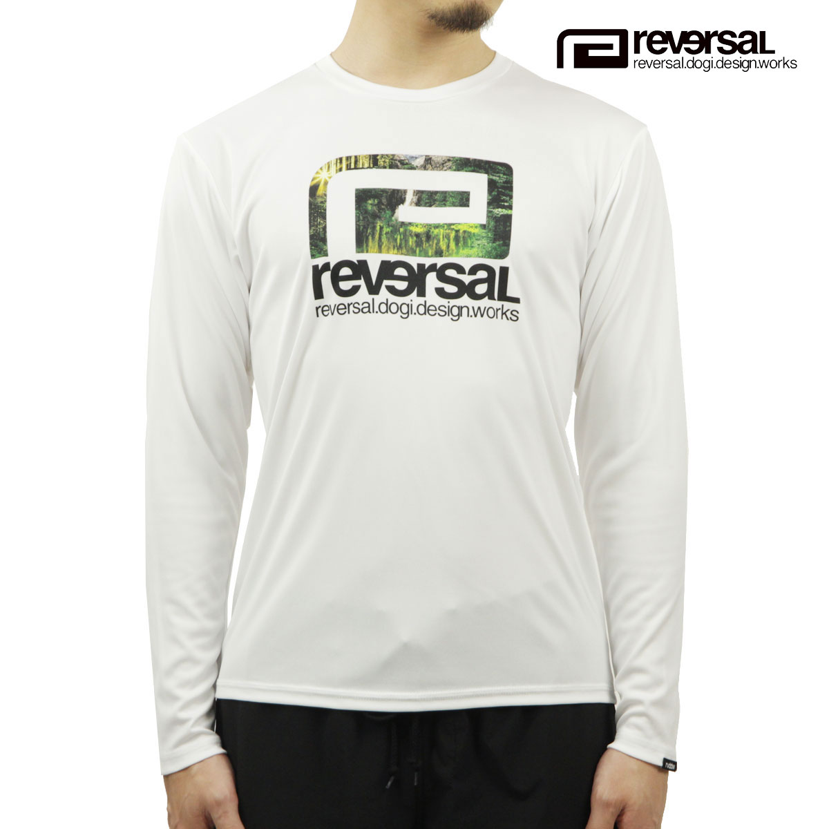 ��С����� ��� ����T ��������Ź REVERSAL ���� �ɥ饤T����� ĹµT����� FOREST LAKE CAMP BIG MARK DRY LONG SLEEVE rv23ss154 WHITE A06B B1C C1D D2E E01F