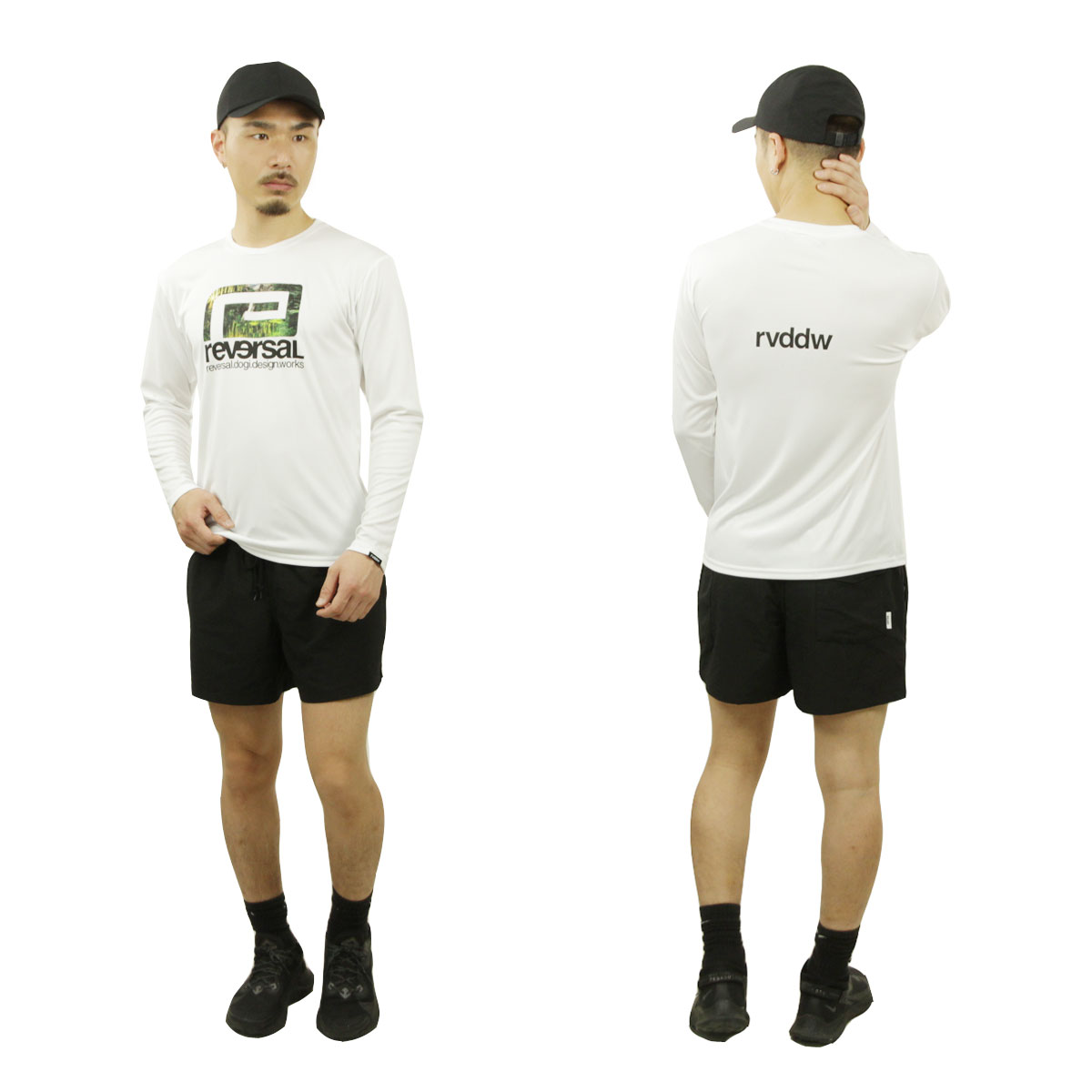 ��С����� ��� ����T ��������Ź REVERSAL ���� �ɥ饤T����� ĹµT����� FOREST LAKE CAMP BIG MARK DRY LONG SLEEVE rv23ss154 WHITE A06B B1C C1D D2E E01F