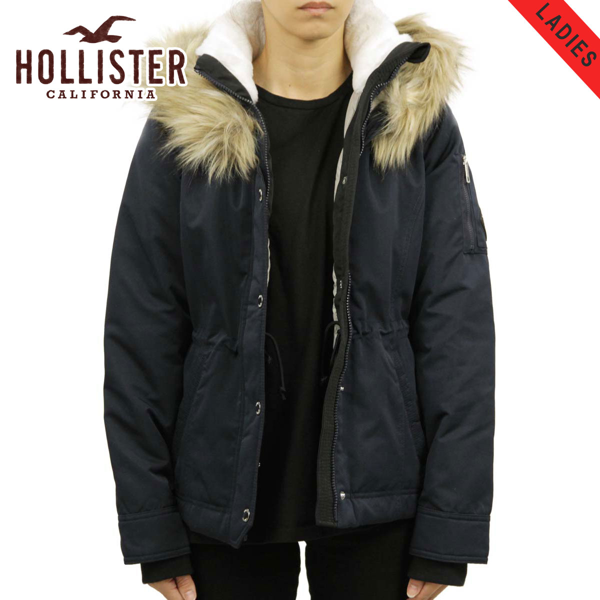 186000 現状品 ダウンジャケット HOLLISTER　ホリスター S ブラック レディース [A1000025365312A] Hollister ホリスター アウター レディース 正規品 HOLLISTER