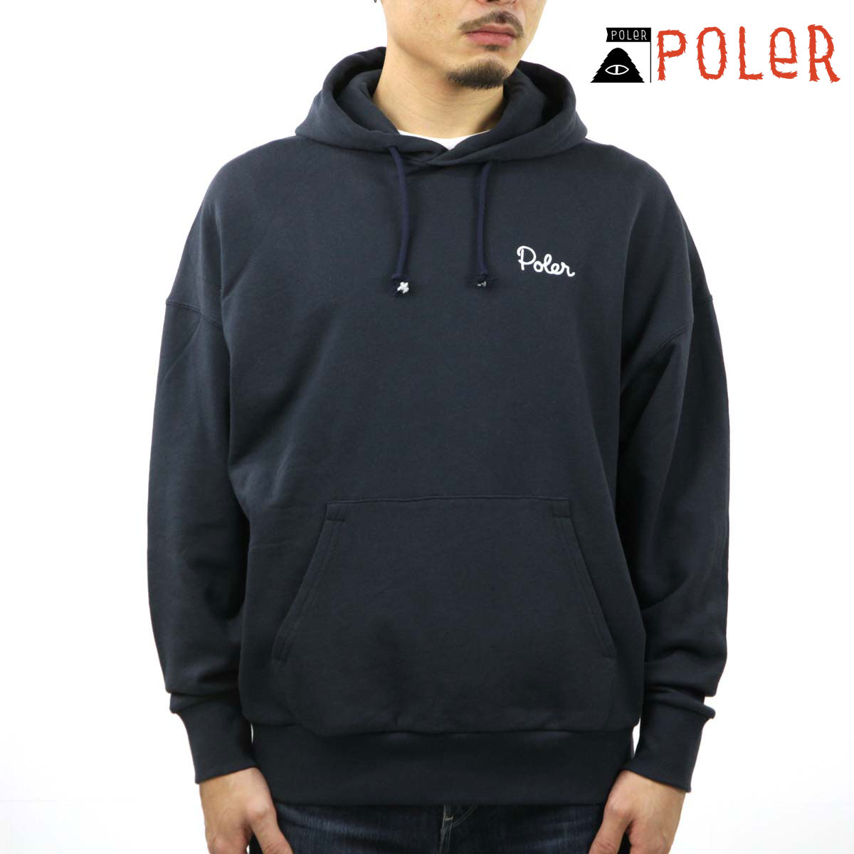 �ݡ��顼 ��� �ѡ����� ��������Ź POLER ���� �ץ륪���С� �ա��ǥ��� POLER EMB HOOD PULL PARKA 233MCV0059-NVY NAVY