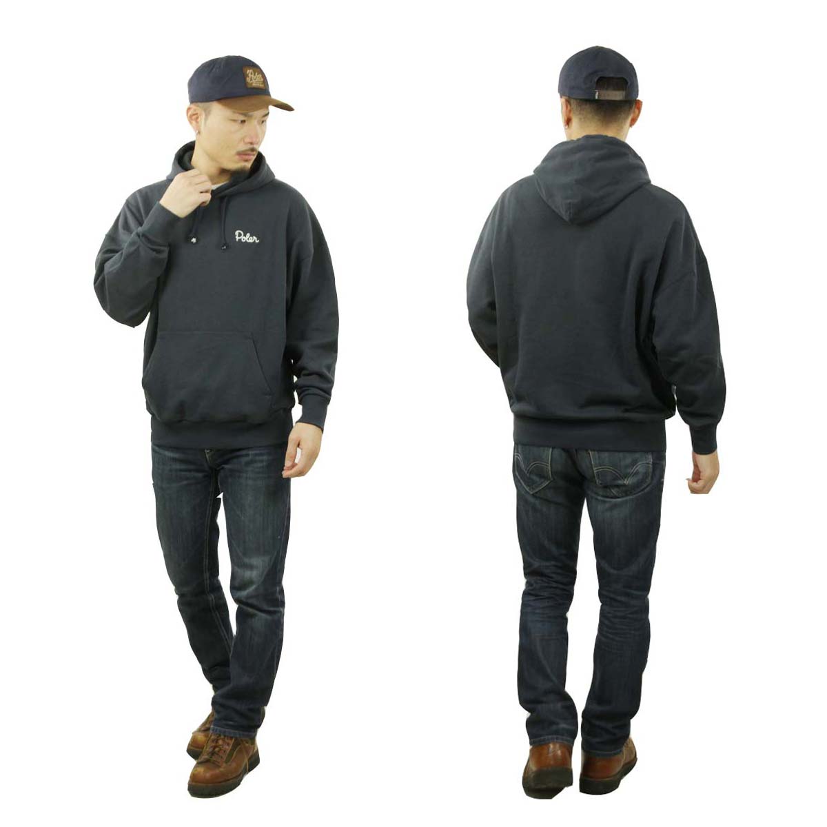 �ݡ��顼 ��� �ѡ����� ��������Ź POLER ���� �ץ륪���С� �ա��ǥ��� POLER EMB HOOD PULL PARKA 233MCV0059-NVY NAVY
