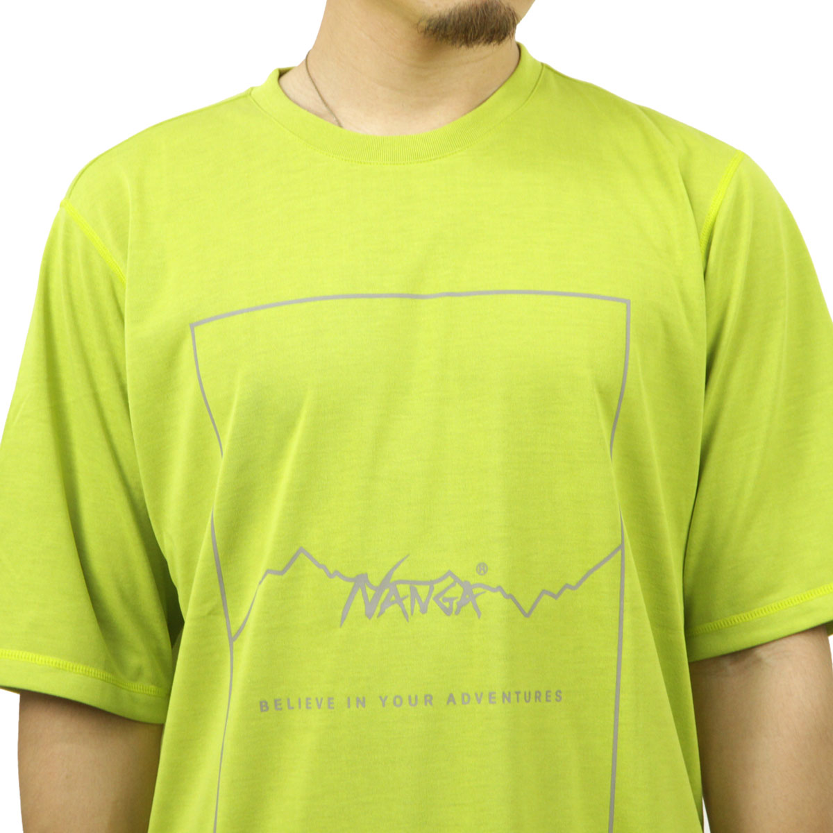 �ʥ� ��� ȾµT����� ��������Ź NANGA �ݥꥨ���ƥ� �ե졼����� DRY MIX FRAME LOGO TEE MUSTARD NW2221-1G503 MUSTARD