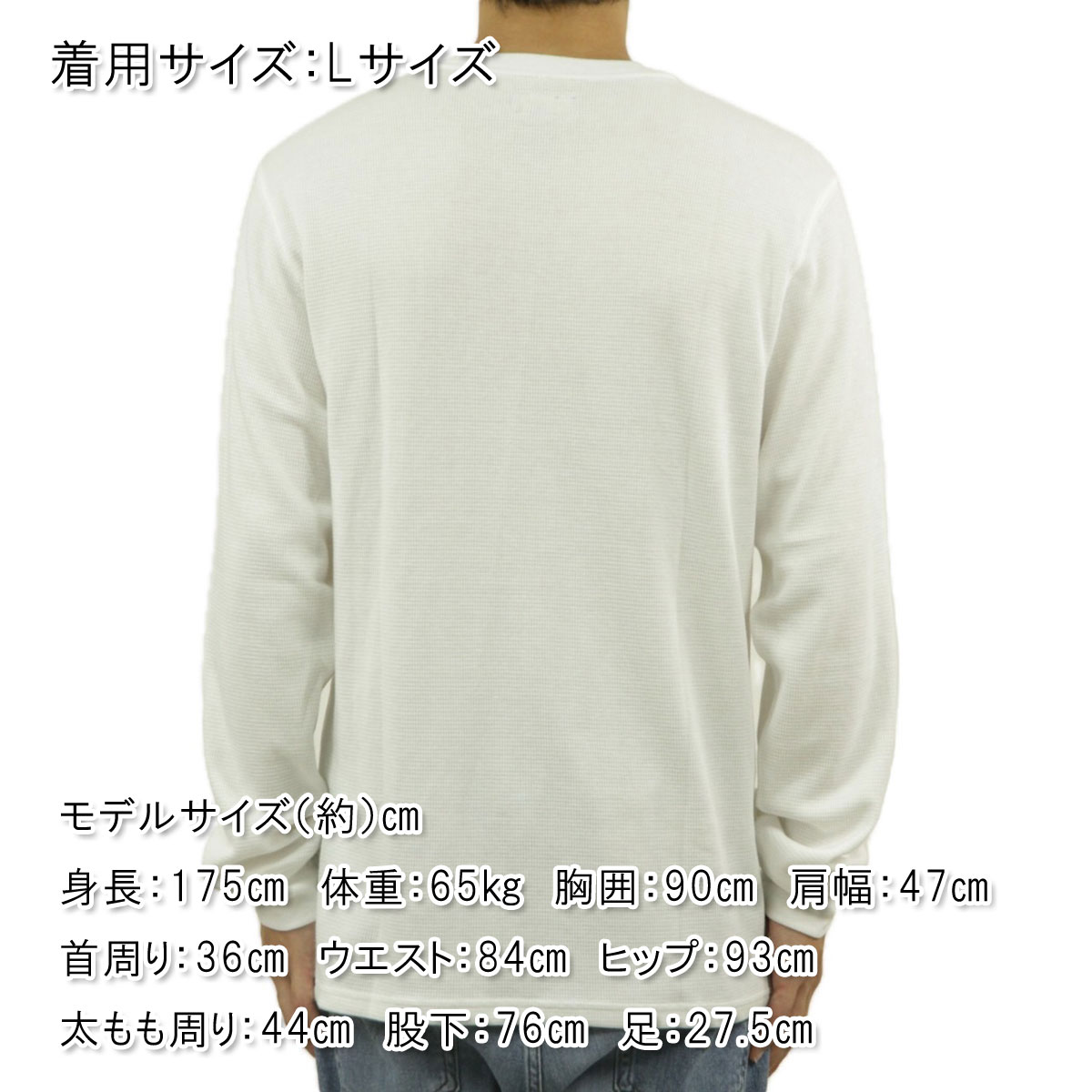 �ݥ� ���ե������ ��� ĹµT����� ������ POLO RALPH LAUREN �����ޥ�T����� ��åե����� ����T FOLDED WAFFLE LONG SLEEVE CREE TEE T-SHIRT PWLC2 WHITE / CRUISE NAVY LOGO