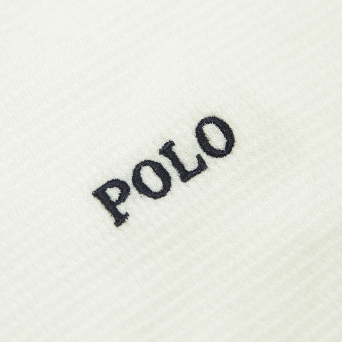 �ݥ� ���ե������ ��� ĹµT����� ������ POLO RALPH LAUREN �����ޥ�T����� ��åե����� ����T FOLDED WAFFLE LONG SLEEVE CREE TEE T-SHIRT PWLC2 WHITE / CRUISE NAVY LOGO