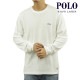 �ݥ� ���ե������ ��� ĹµT����� ������ POLO RALPH LAUREN �����ޥ�T����� ��åե����� ����T FOLDED WAFFLE LONG SLEEVE CREE TEE T-SHIRT PWLC2 WHITE / CRUISE NAVY LOGO