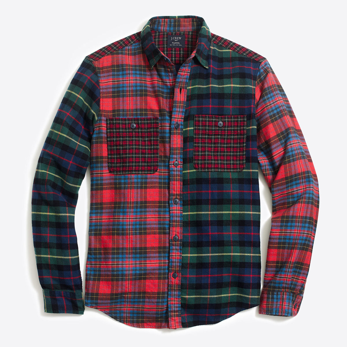 ���������롼 J.CREW ������ ��� �ܥ�������� Ĺµ�ͥ륷��� SLIM MIXED FLANNEL SHIRT H2110 HOLIDAY PLAID A38B B1C C1D D6E E08F