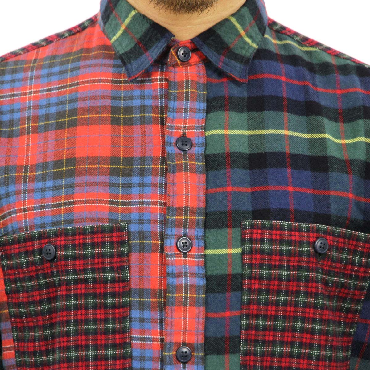 ���������롼 J.CREW ������ ��� �ܥ�������� Ĺµ�ͥ륷��� SLIM MIXED FLANNEL SHIRT H2110 HOLIDAY PLAID A38B B1C C1D D6E E08F