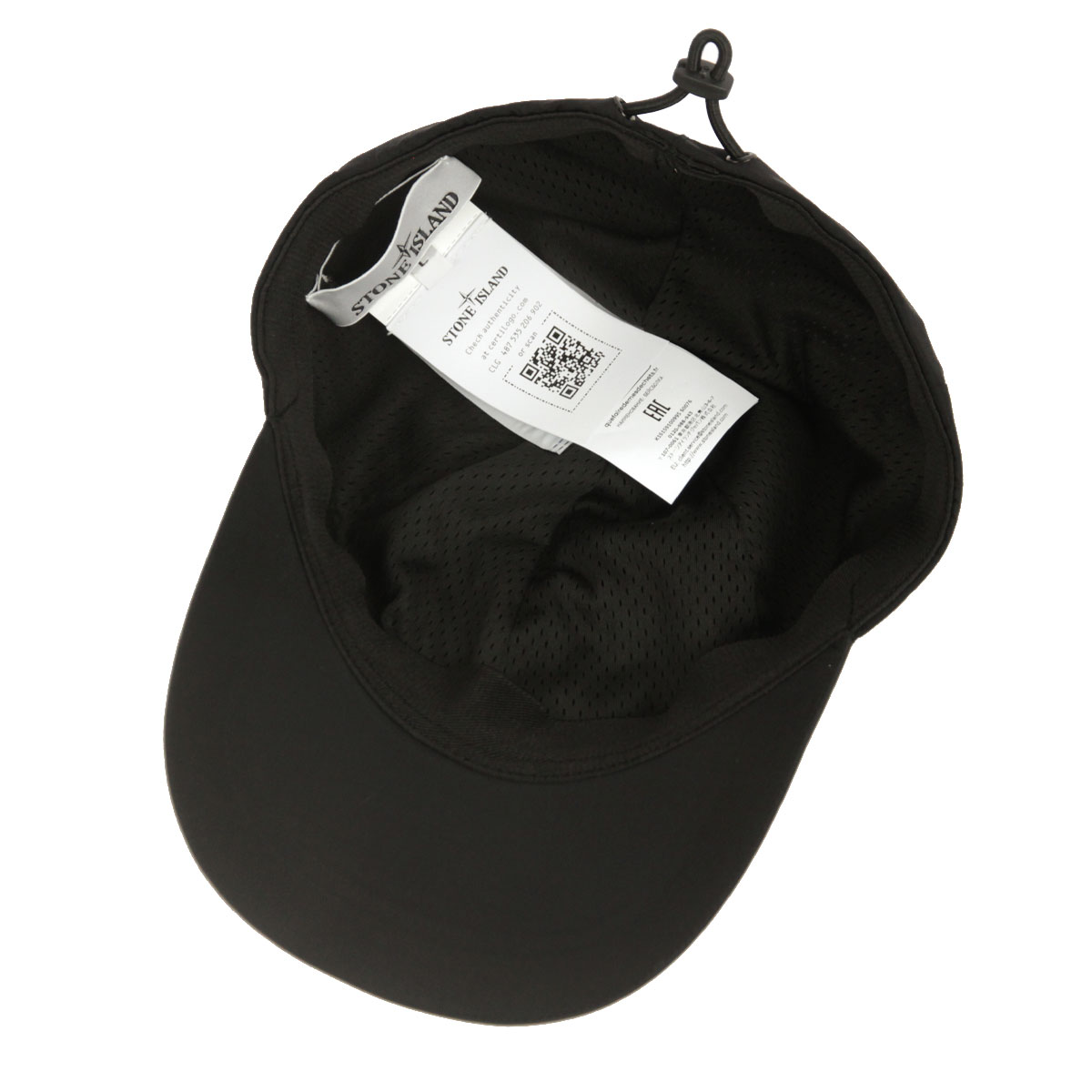 ���ȡ��󥢥����� ��� ��ǥ����� ����å� ������ STONE ISLAND �ʥ����� ���� ˹�� STONE ISLAND NYLON METAL IN ECONYL CAP K1S15 9100995 S0076 V0029 BLACK