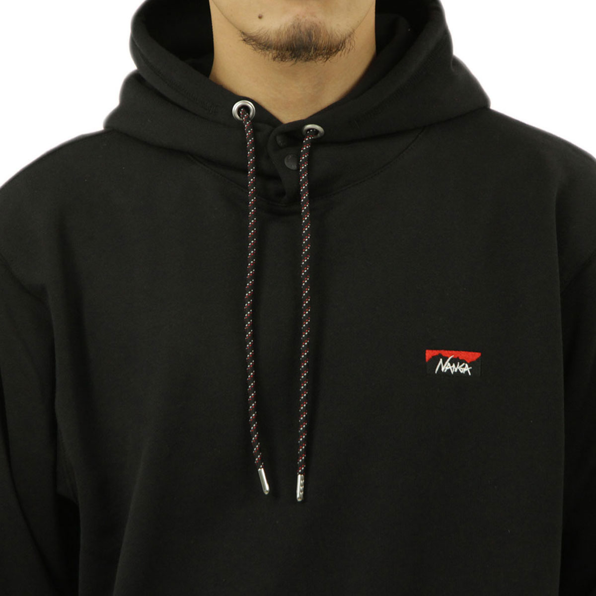 �ʥ� ��� �ѡ����� ��������Ź NANGA �ץ륪���С� ���� �ա��ǥ��� ECO HYBRID MINI BOX LOGO EMBROIDERY SWEAT HOODIE NW2441-1F014 P.BLK BLACK