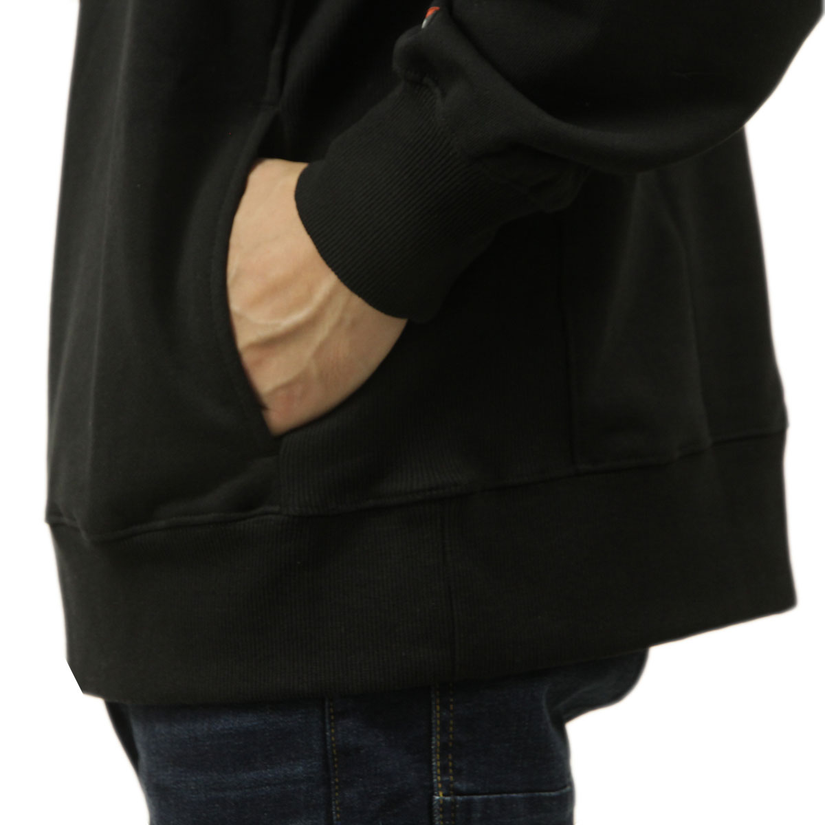 �ʥ� ��� �ѡ����� ��������Ź NANGA �ץ륪���С� ���� �ա��ǥ��� ECO HYBRID MINI BOX LOGO EMBROIDERY SWEAT HOODIE NW2441-1F014 P.BLK BLACK
