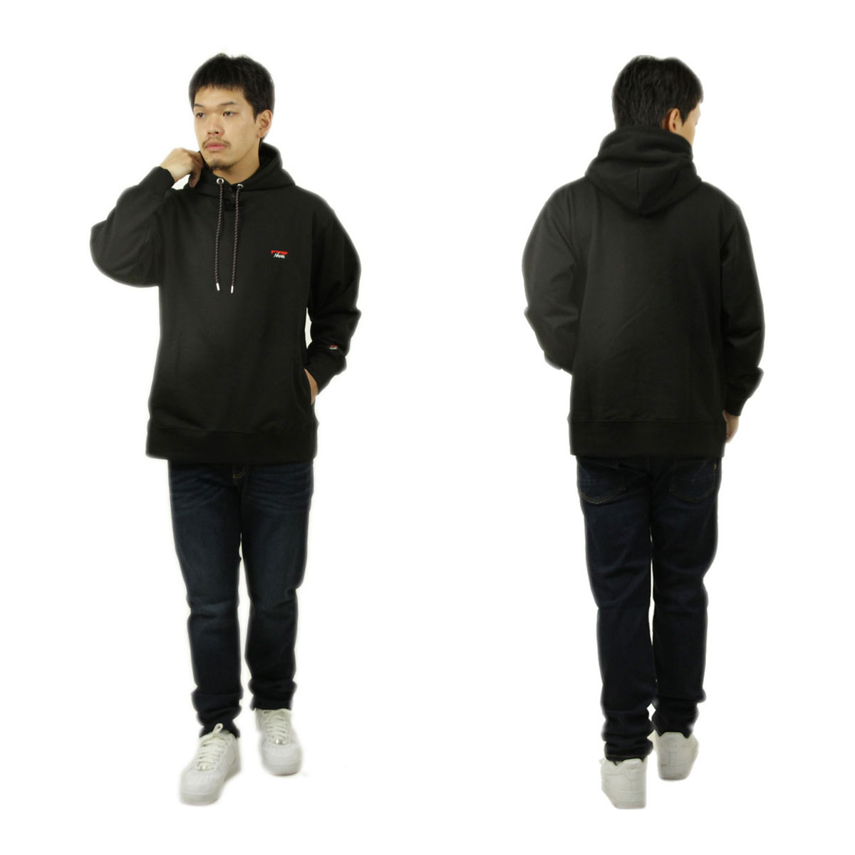 �ʥ� ��� �ѡ����� ��������Ź NANGA �ץ륪���С� ���� �ա��ǥ��� ECO HYBRID MINI BOX LOGO EMBROIDERY SWEAT HOODIE NW2441-1F014 P.BLK BLACK