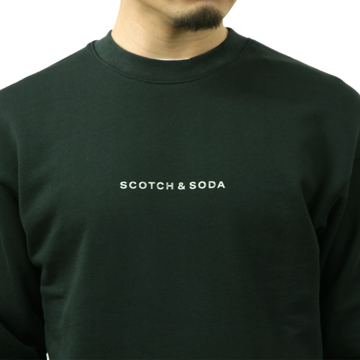 �����å�����ɥ����� ��� �������å� ��������Ź SCOTCH&SODA �ȥ졼�ʡ� Ĺµ ���롼�ͥå� ���� CORE��LOGO FRONT CHEST FLEECE SWEAT SHIRT GRACHTEN GREEN 179195 300 53802 58 A39B B1C C1D D5E E08F