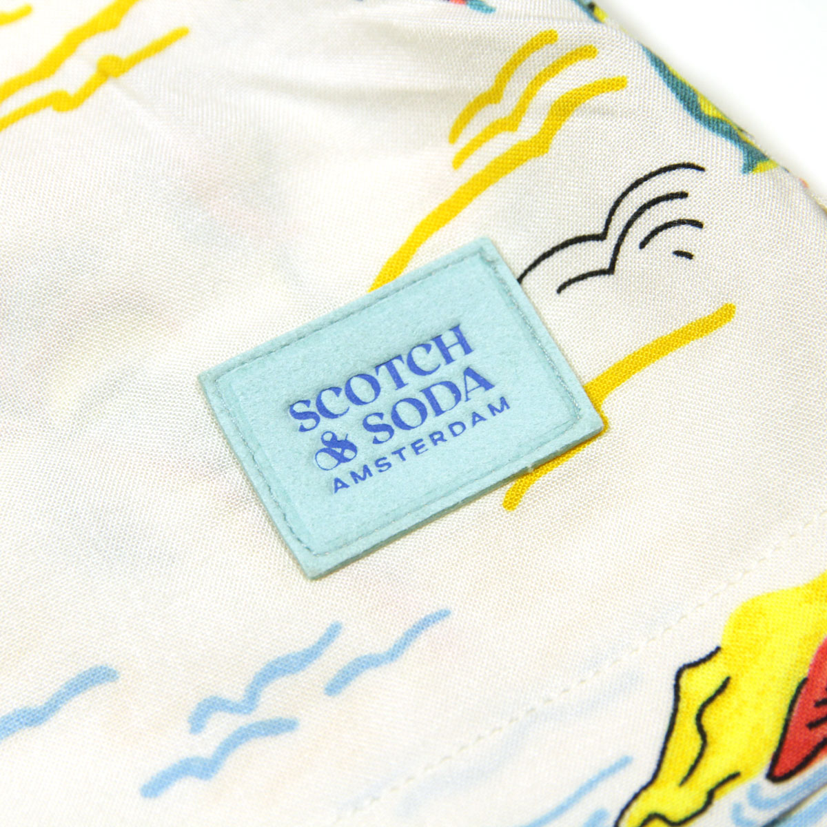 �����å�����ɥ����� ��� Ⱦµ����� ��������Ź SCOTCH��SODA ���ߥ���� �����ϥ���� SHORT SLEEVED PRINTED CAMP SHIRT 171643 5739 72406 90 WHTPLLA A39B B1C C1D D6E E01F