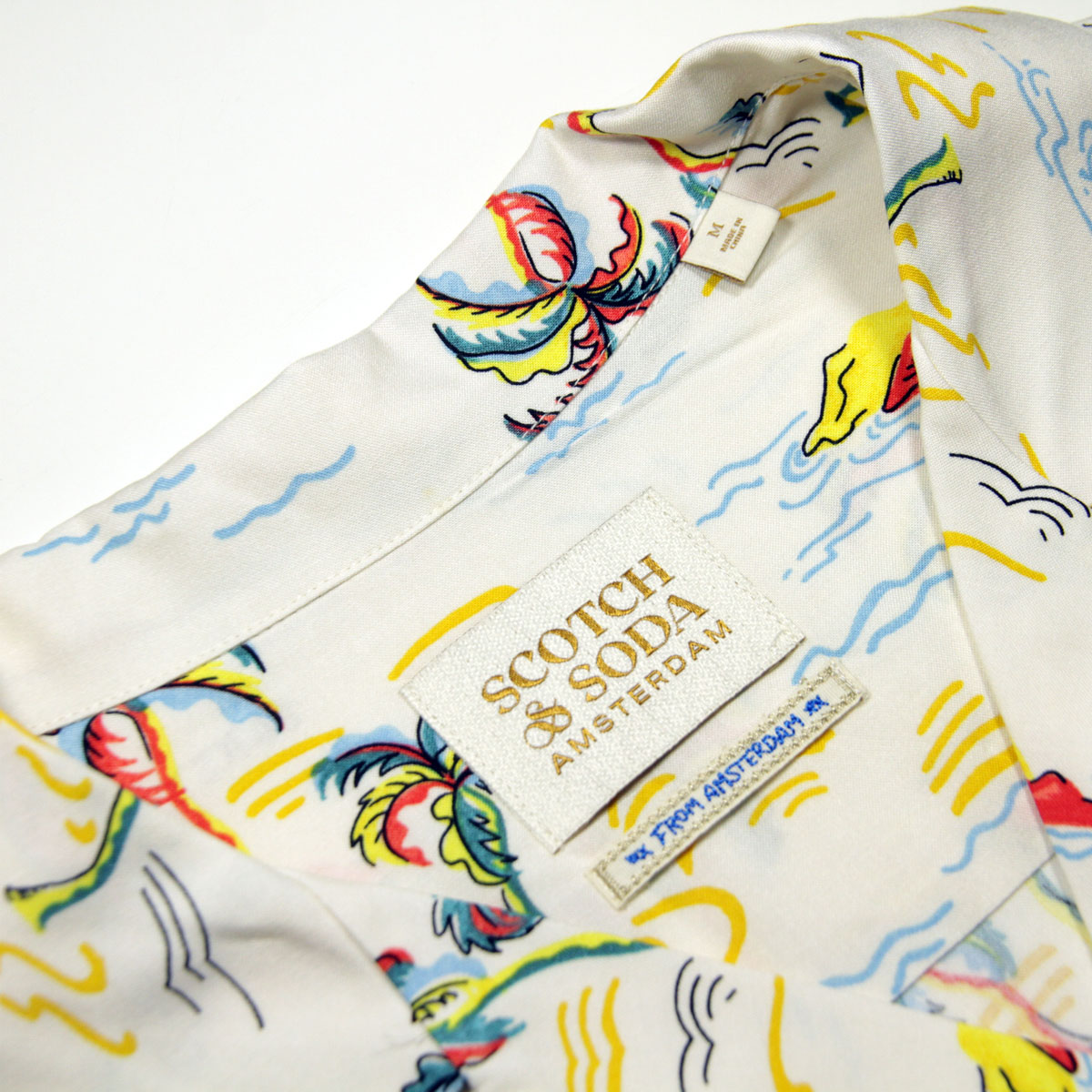�����å�����ɥ����� ��� Ⱦµ����� ��������Ź SCOTCH��SODA ���ߥ���� �����ϥ���� SHORT SLEEVED PRINTED CAMP SHIRT 171643 5739 72406 90 WHTPLLA A39B B1C C1D D6E E01F