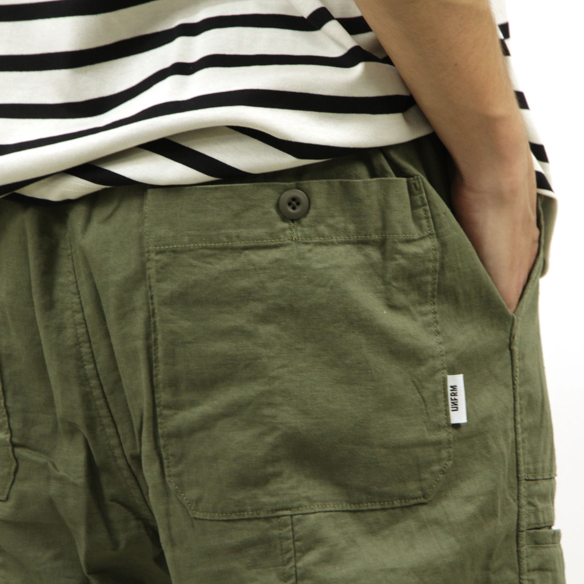 ��˥ե����� �����ȥɥ� ����������� ��� ����ѥ�� ��������Ź UNFRM OUTDOOR STANDARD ���󥰥ѥ�� �ܥȥॹ LINEN COTTON EASY WORK PANTS 1515 OLIVE