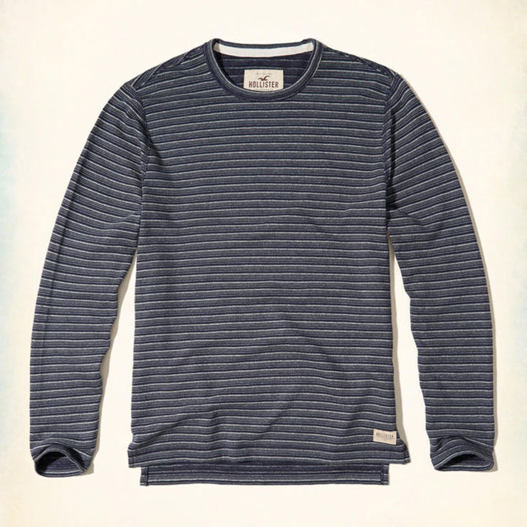 �ۥꥹ���� ����T ��� ������ HOLLISTER ĹµT����� Stripe Terry Crew T-Shirt 324-369-1209-204 D00S20