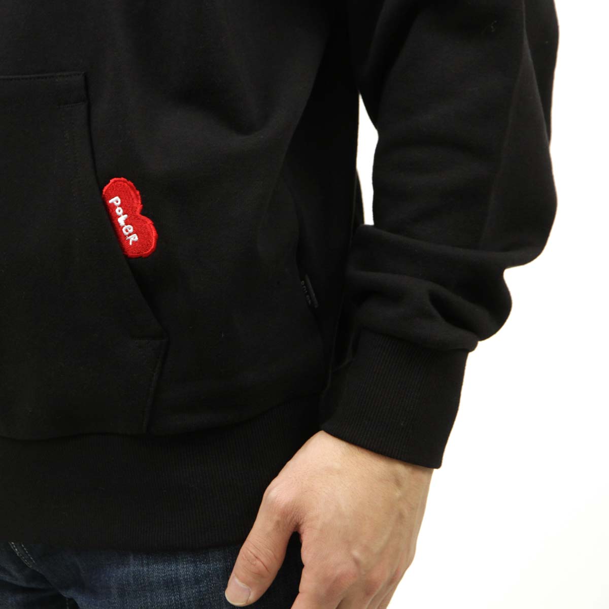 �ݡ��顼 ��� �ѡ����� ��������Ź POLER ���� �ץ륪���С� �ա��ǥ��� FURRY HEART HOOD PULL PARKA 233MCV0064-BLK BLACK