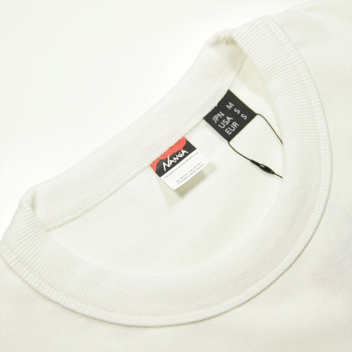 �ʥ� ��� ĹµT����� ��������Ź NANGA ���롼�ͥå� ���ݥ���� ���� ����T ECO HYBRID BOX LOGO EMBROIDERY LONG SLEEVE TEE WHT NW2411-1G803-A WHITE