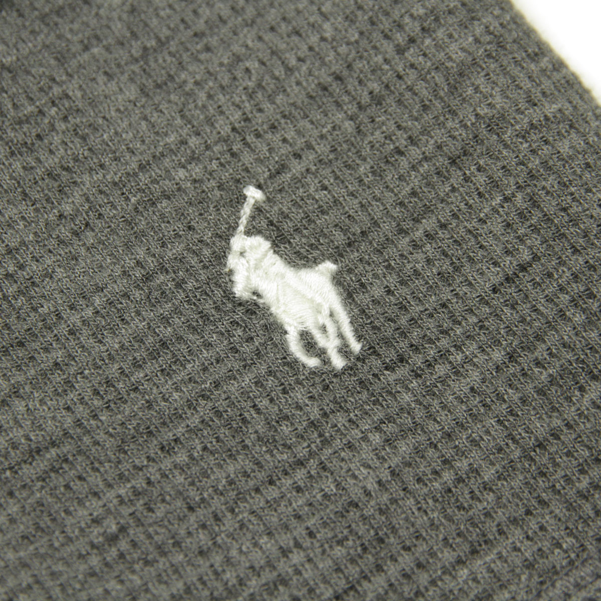 �ݥ� ���ե������ ��� ĹµT����� ������ POLO RALPH LAUREN �����ޥ�T����� ��åե����� ����T FOLDED WAFFLE LONG SLEEVE CREE TEE T-SHIRT PWLC2 ANDOVER HEATHER / POLO BLACK LOGO