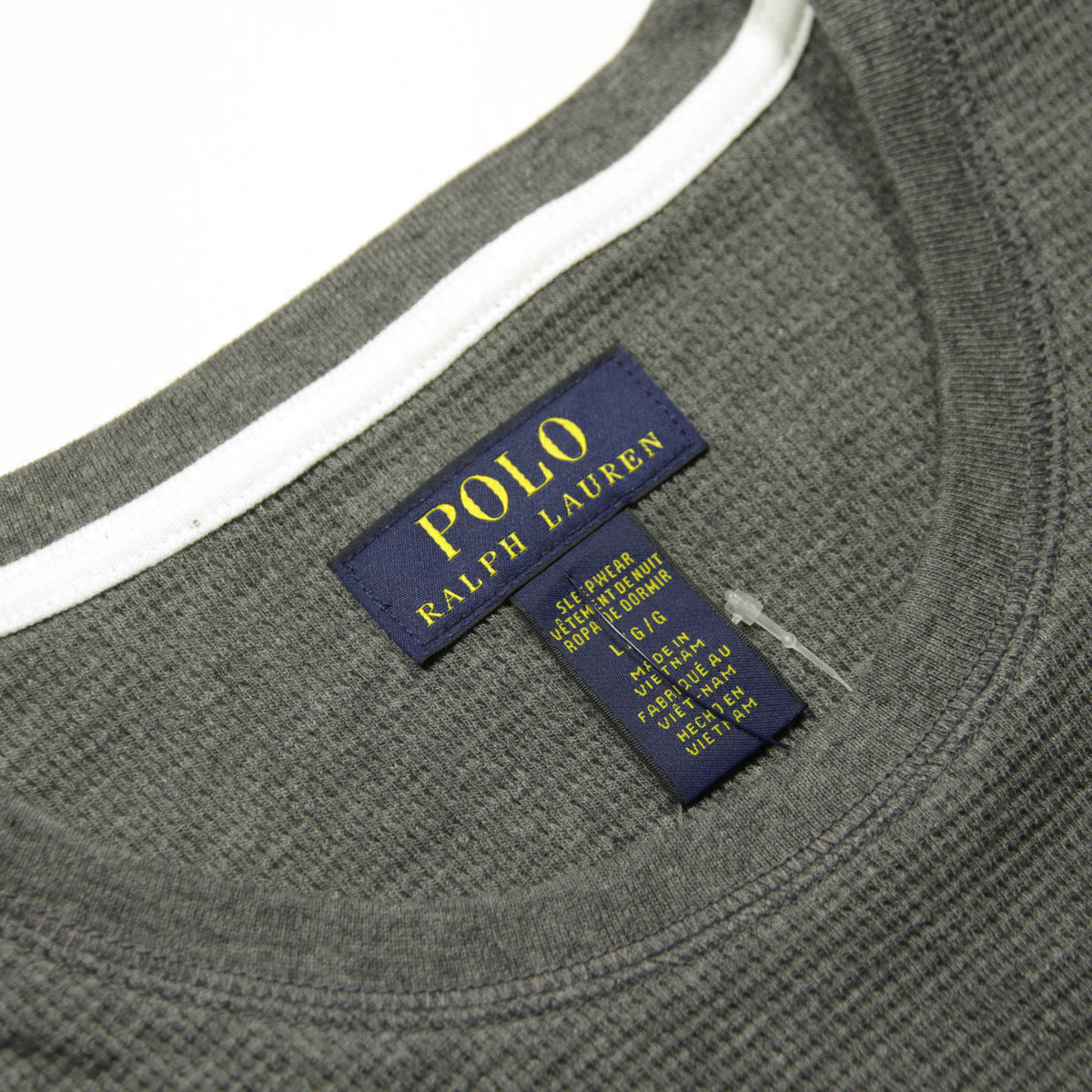 �ݥ� ���ե������ ��� ĹµT����� ������ POLO RALPH LAUREN �����ޥ�T����� ��åե����� ����T FOLDED WAFFLE LONG SLEEVE CREE TEE T-SHIRT PWLC2 ANDOVER HEATHER / POLO BLACK LOGO