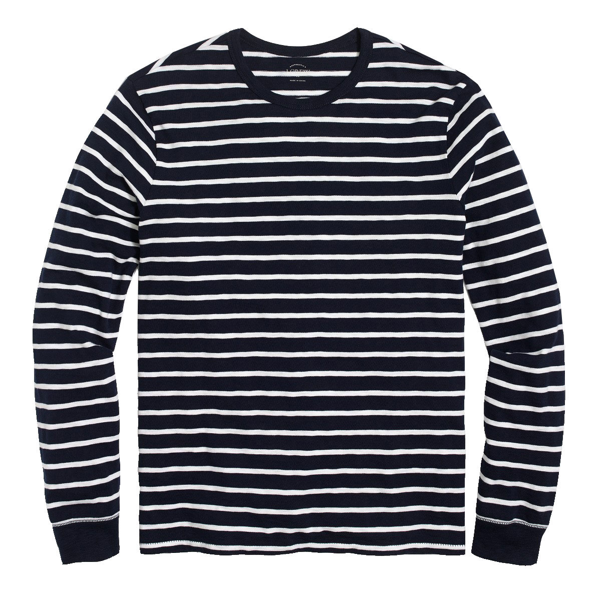 ジェイクルー Tシャツ ロンt メンズ 正規品 J Crew ボーダー 長袖tシャツ Long Sleeve Deck Striped Textured Cotton T Shirt C7931 Vintage Navy White J Crew ジェイクルー Recollection レコレクション Online Shop