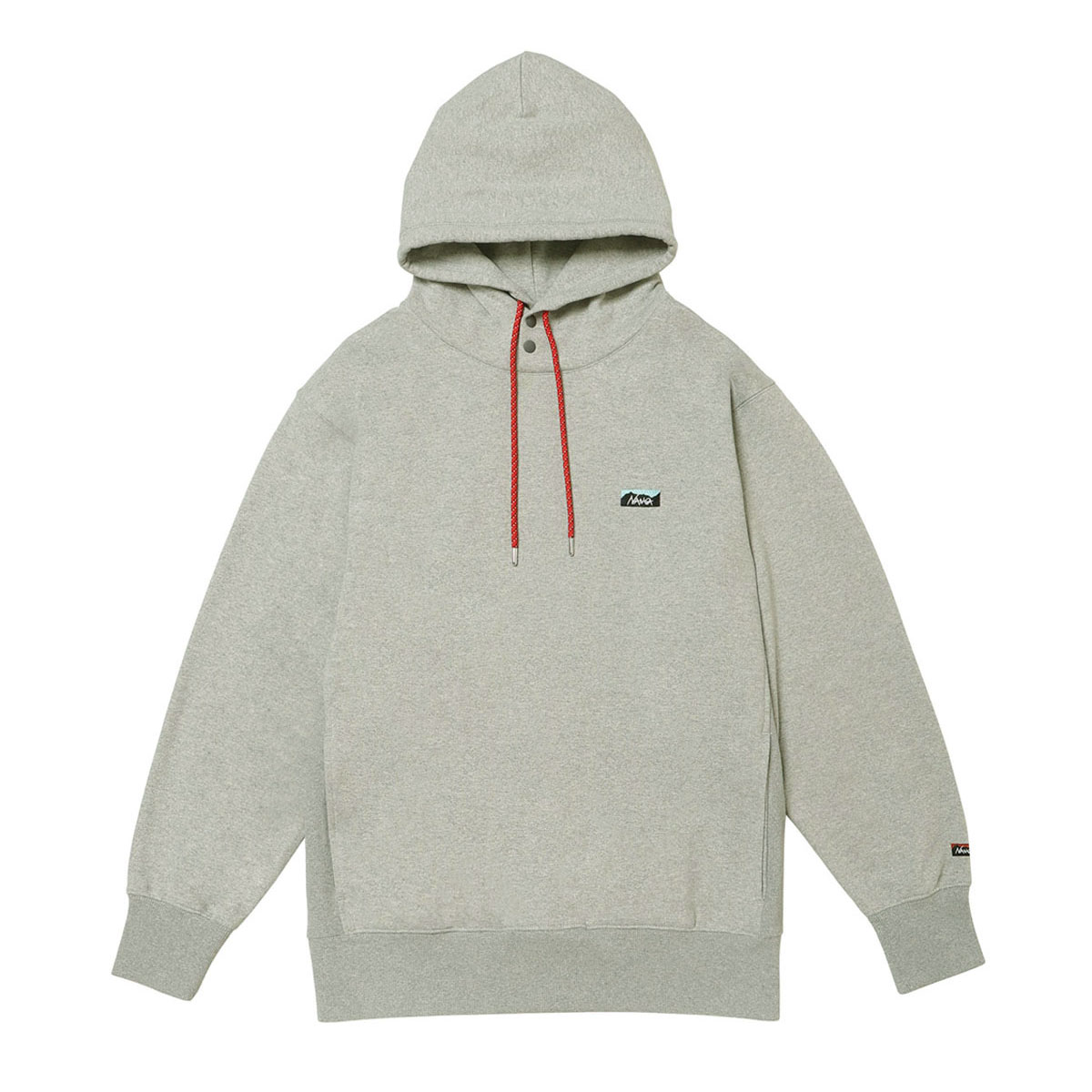 �ʥ� ��� �ѡ����� ��������Ź NANGA �ץ륪���С� ���� �ա��ǥ��� ECO HYBRID MINI BOX LOGO EMBROIDERY SWEAT HOODIE NW2441-1F014 L.GRY LIGHT GREY