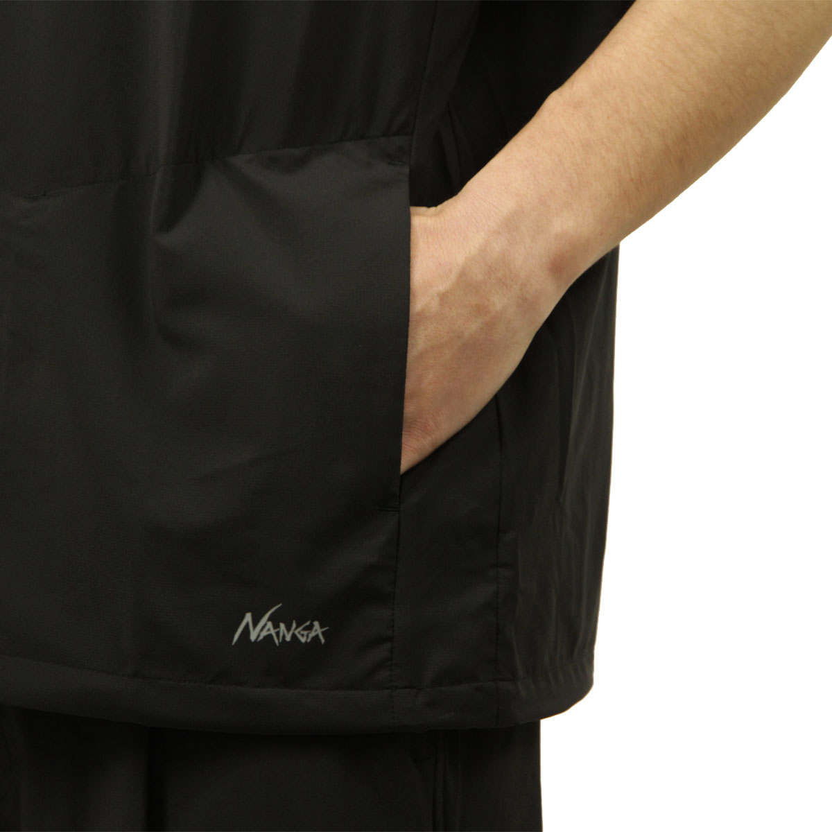 �ʥ� ��� ȾµT����� ��������Ź NANGA ���롼�ͥå� �ȥåץ� ����ץ� ���� PLC EXCURSION TEE BLK BLACK N2500-1P403A