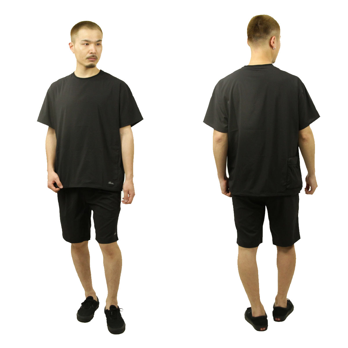 �ʥ� ��� ȾµT����� ��������Ź NANGA ���롼�ͥå� �ȥåץ� ����ץ� ���� PLC EXCURSION TEE BLK BLACK N2500-1P403A