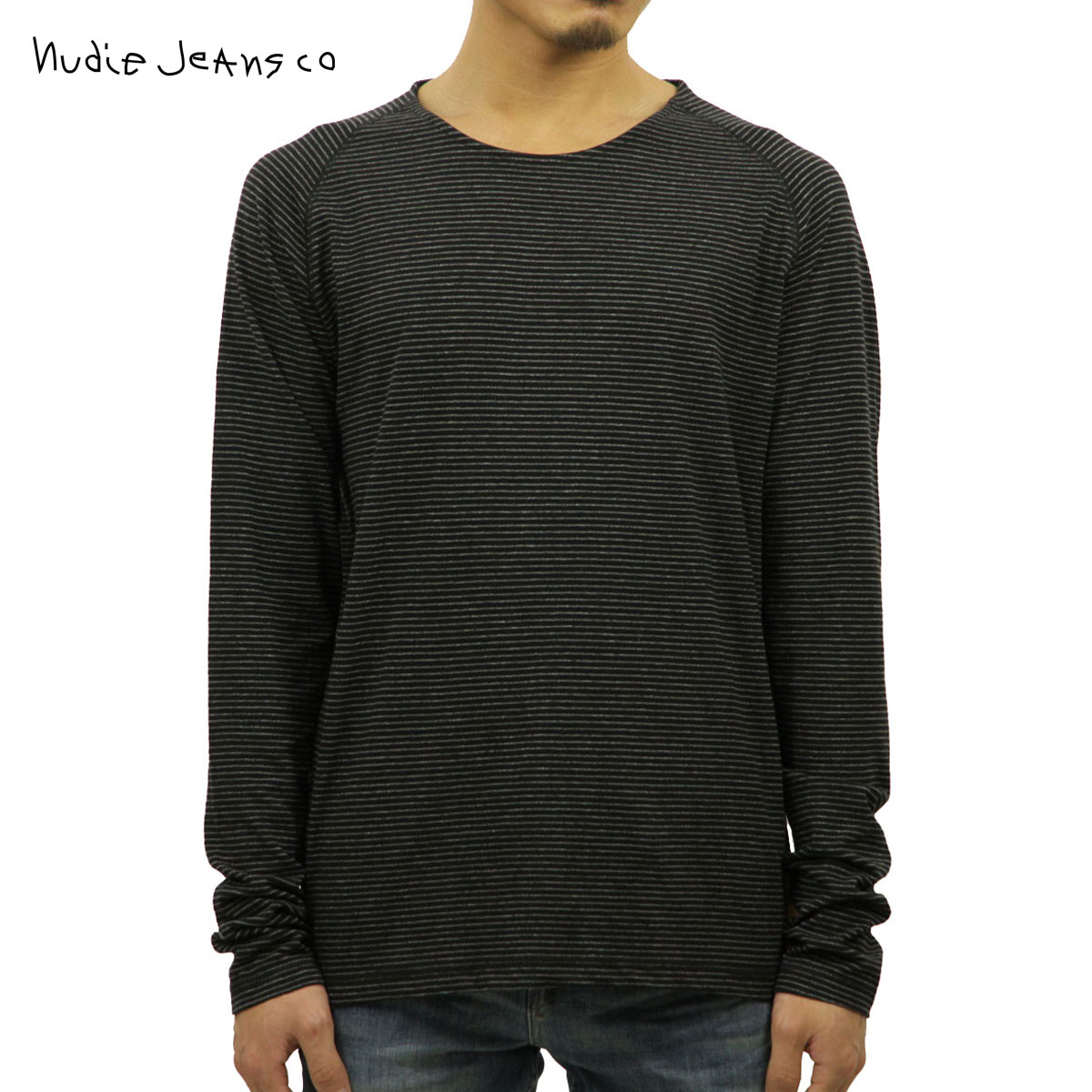 ̡ǥ T  Ź Nudie Jeans ĹµT Otto Raglan Black/Grey 131390 D15S25