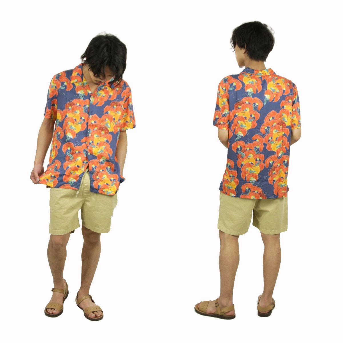 ̡ǥ   Ź Nudie Jeans Ⱦµߥ ץ󥫥顼 ARVID FLOWERS SLEEVE SHIRTS MULTI R22 140636 A62B B1C C1D D6E E06F