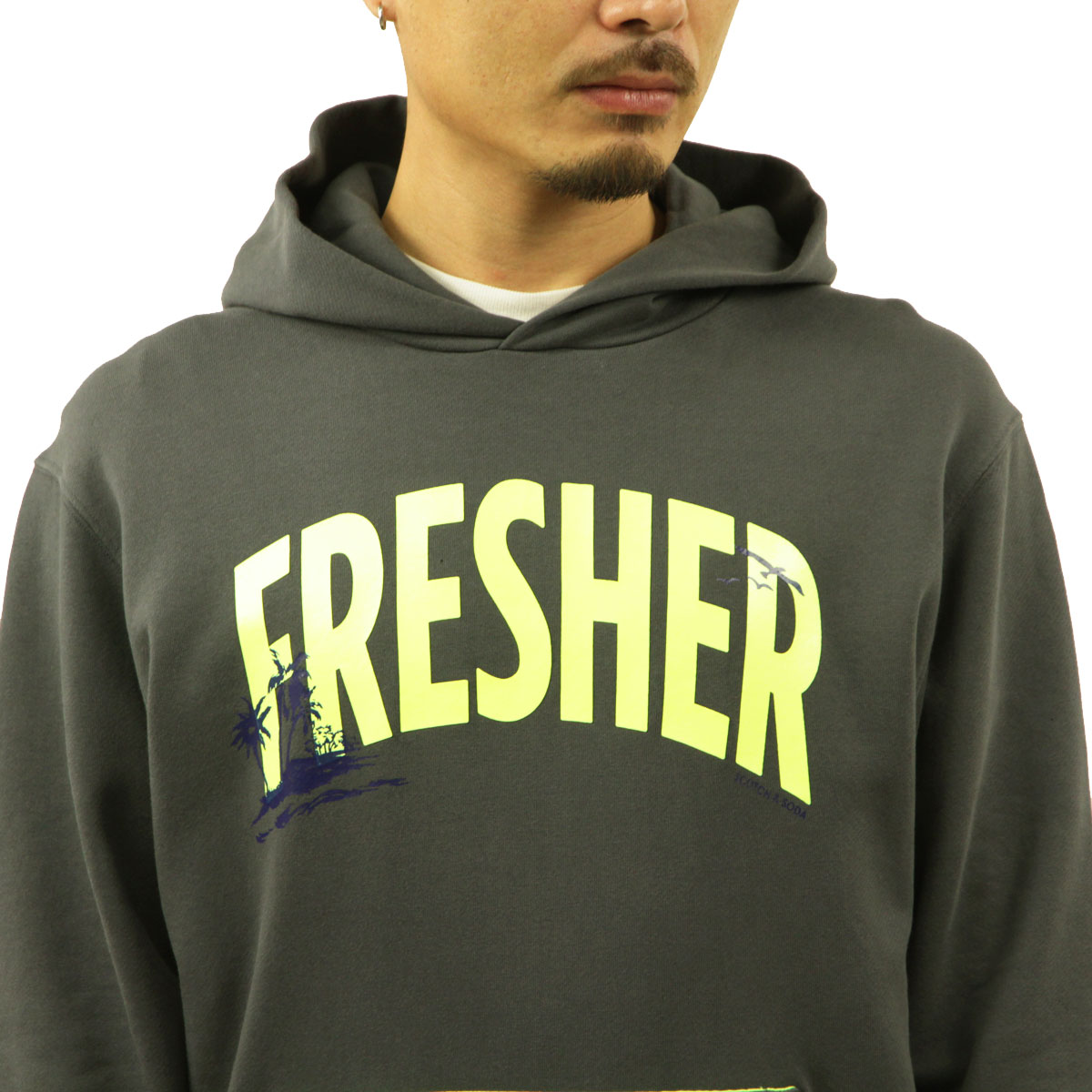 �����å�����ɥ����� �ѡ����� ��� ��������Ź SCOTCH&SODA �ץ��� �ץ륪���С��ѡ����� �������åȥѡ����� FLUO FRESHER GRAPHIC HOODIE GRAPHITE D 169207 0415 63821 07 A39B B1C C1D D5E E02F