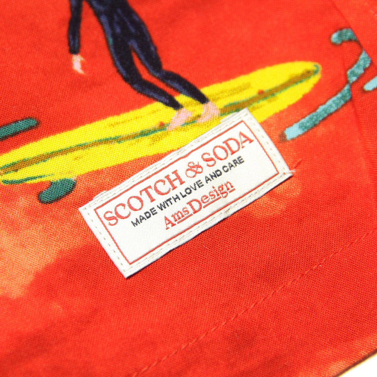 �����å�����ɥ����� ��� Ⱦµ����� ��������Ź SCOTCH��SODA �ܥ�������� �ӥ������� �����ϥ���� ALLOVER PRINTED VISCOSE SHORT SLEEVE SHIRT 177054 6115 12407 19 RED SURFER AOP A39B B1C C1D D6E E11F