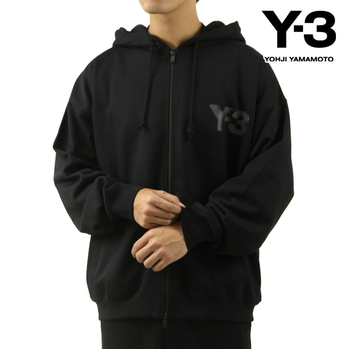 磻꡼  åץåץѡ  Y-3  աǥ å LOGO ZIP HODDIE BLACK JE9278 BLACK