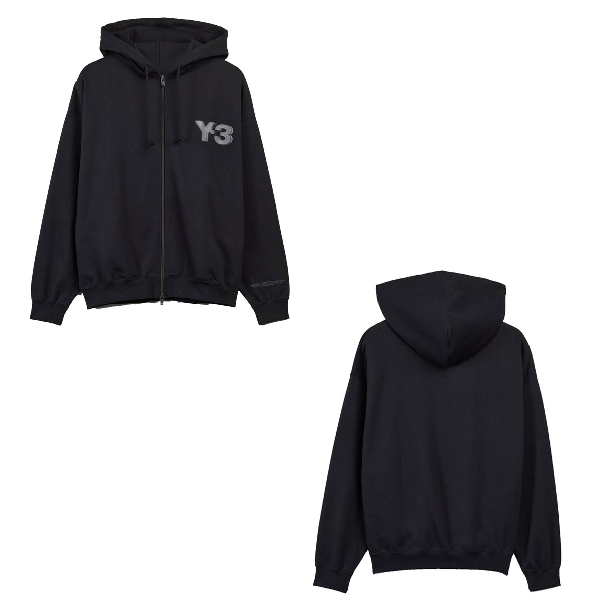 磻꡼  åץåץѡ  Y-3  աǥ å LOGO ZIP HODDIE BLACK JE9278 BLACK