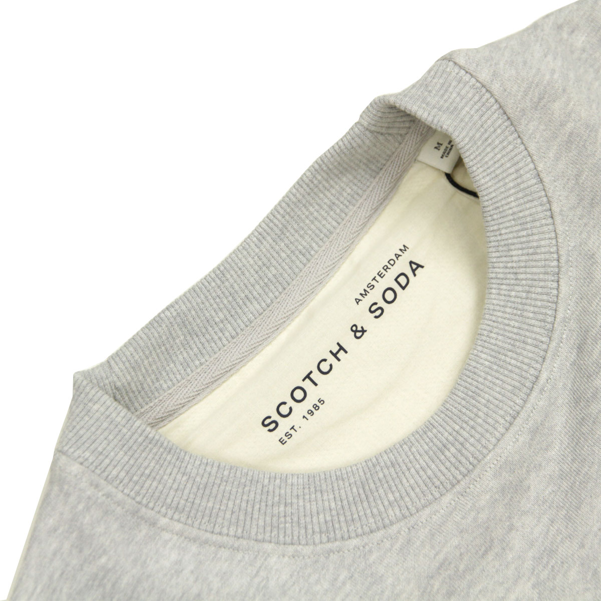 �����å�����ɥ����� ��� �������å� ��������Ź SCOTCH&SODA �ȥ졼�ʡ� Ĺµ ���롼�ͥå� ���� CORE - LOGO FLEECE SWEAT SHIRT GREY MELANGE 179194 050 53801 03 A39B B1C C1D D5E E02F