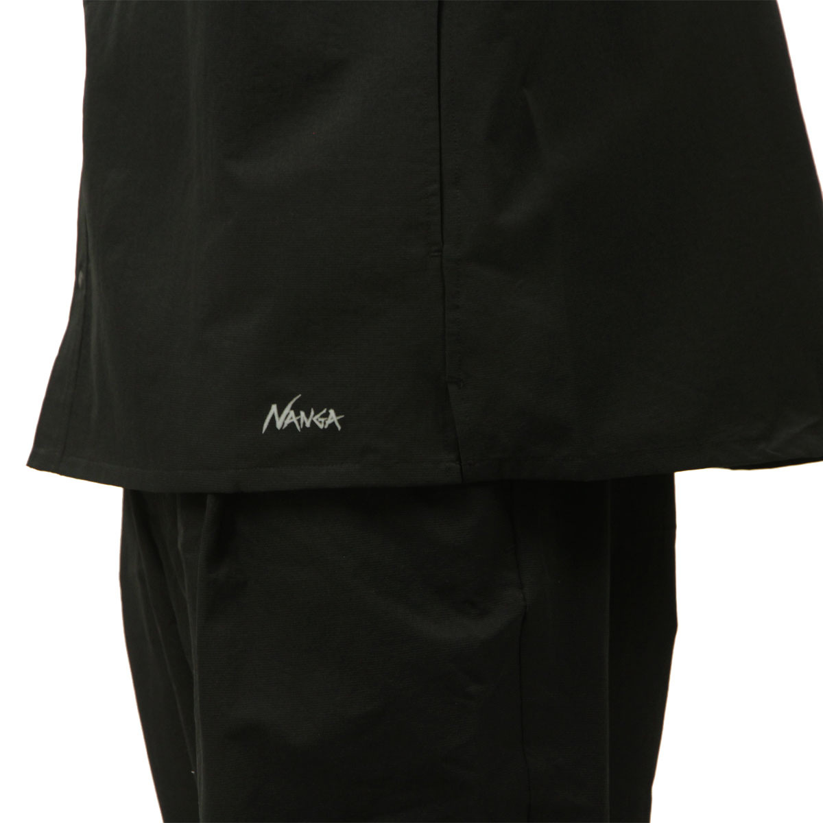 �ʥ� ��� Ⱦµ����� ��������Ź NANGA �ɥåȥ��� �ܥ�������� DotAir COMFY SHORT SLEEVE SHIRT P.BLK PURE BLACK NW2411-1E900