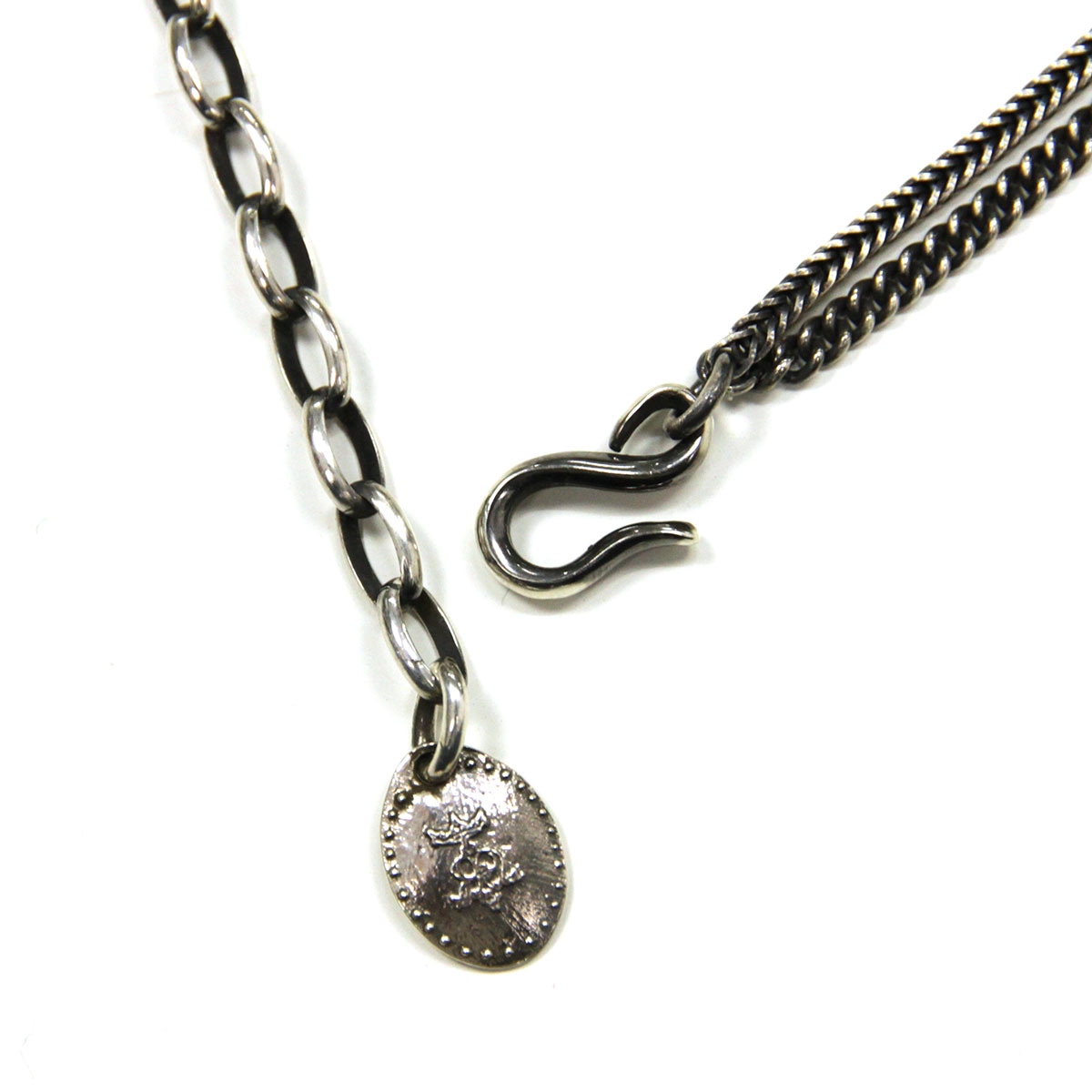 �ϥ�� HARIM �ͥå��쥹�������� �֥쥹��å� HARIM DOUBLE HERRINGBONE CHAINS NECKLACE/BRACELET HRC012 SILVER 925 OXIDIZED BLACK A82B B3C C3D D8E E32F