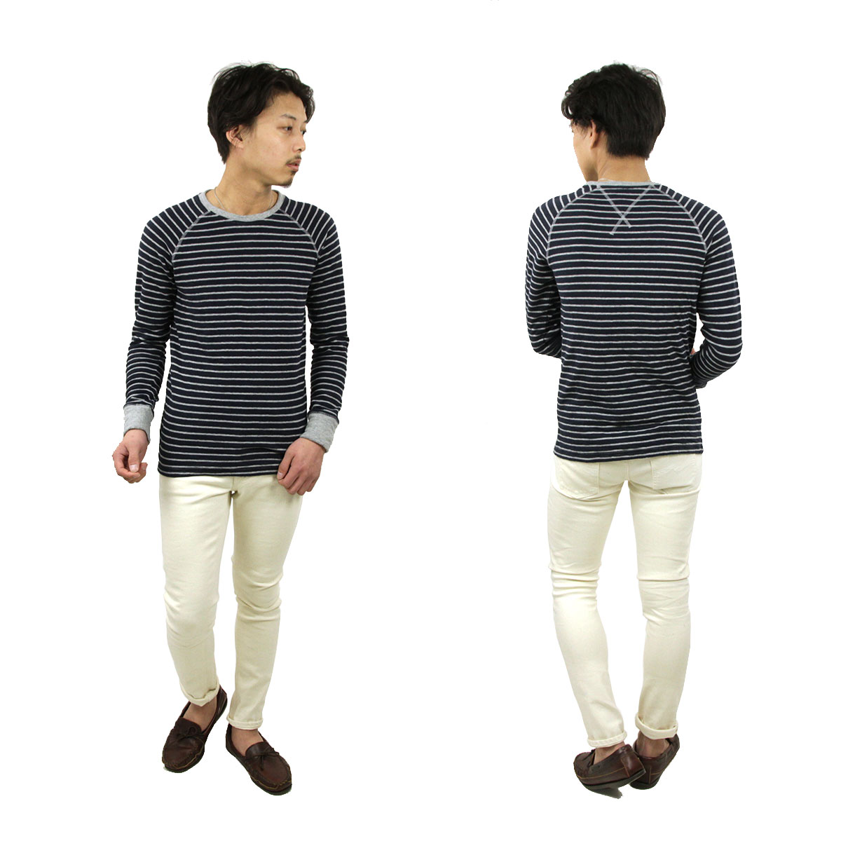 ̡ǥ T  Ź Nudie Jeans ĹµT Otto Raglan Blue/Greymel 131360 D15S25