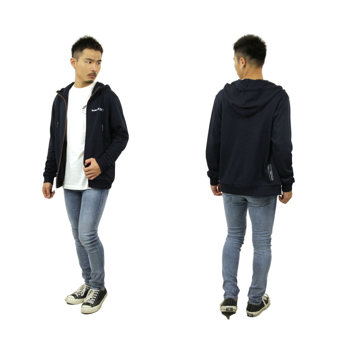 åɥ ѡ  Ź SCOTCHSODA åץåץѡ ˥ååȥ ORGANIC COTTON FELPA ZIP-THRU HOODIE D NIGHT 162347 0002 43811 78 A39B B1C C1D D5E E06F