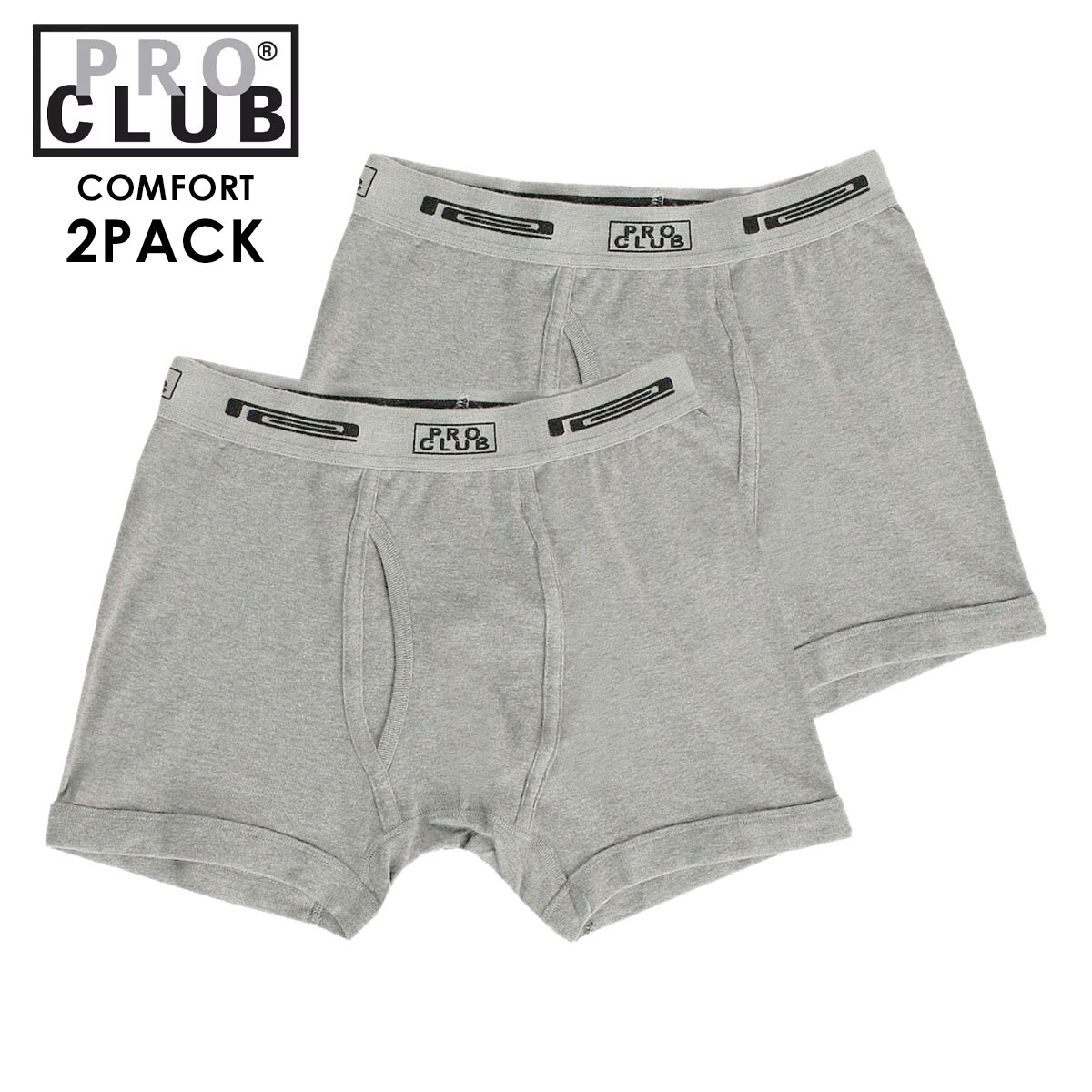 �ץ������ ���� ��� ��������Ź PROCLUB �ܥ������ѥ�� ������������� �礭�������� 2���� COMFORT SOFT COTTON BOXER BRIEF HEATHER GREY #173 2PACK AB6B B1C C7D D2E E02F