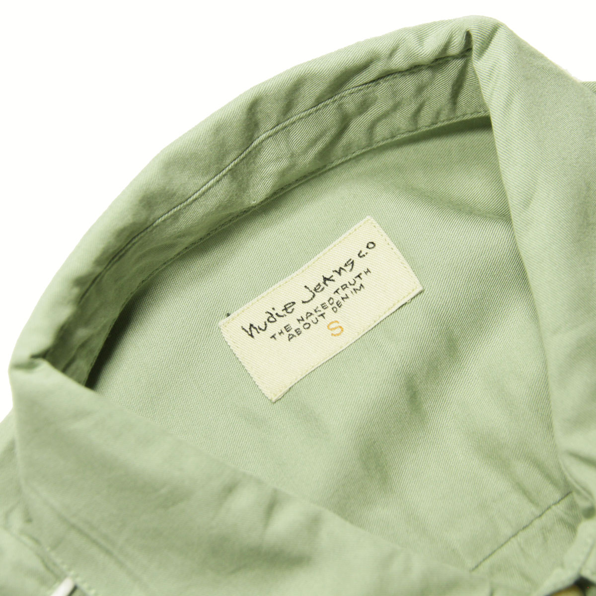 ̡ǥ 󥷥  Ź Nudie Jeans Ĺµ ܥ 奢륷 STELLAN WESTERN SHIRT 140634 G41 PALE GREEN A62B B1C C1D D6E E08F