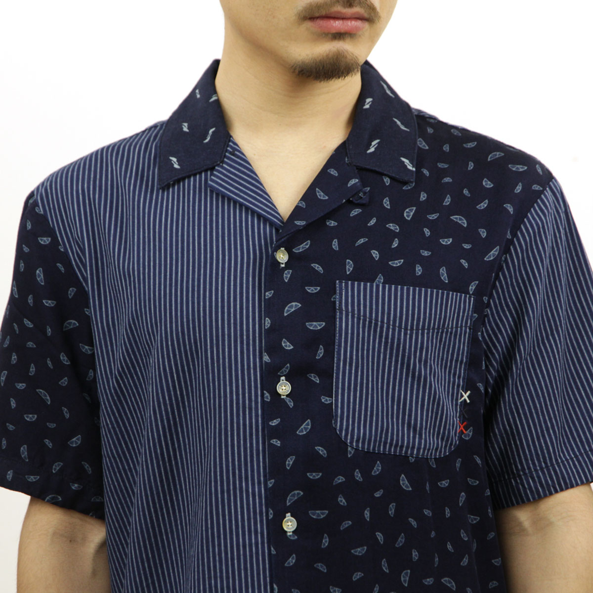�����å�����ɥ����� ��� Ⱦµ����� ��������Ź SCOTCH��SODA ���ߥ���� �����ϥ���� SHORT SLEEVE INDIGO PATCHWORK BEACH SHIRT 173114 0729 72419 79 INDGALV A39B B1C C1D D6E E07F
