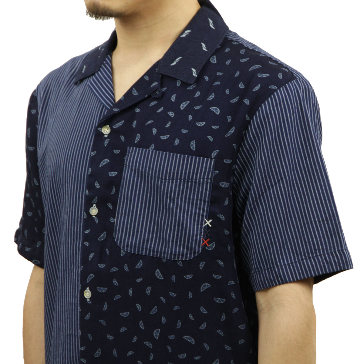 �����å�����ɥ����� ��� Ⱦµ����� ��������Ź SCOTCH��SODA ���ߥ���� �����ϥ���� SHORT SLEEVE INDIGO PATCHWORK BEACH SHIRT 173114 0729 72419 79 INDGALV A39B B1C C1D D6E E07F
