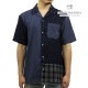 �����å�����ɥ����� ��� Ⱦµ����� ��������Ź SCOTCH��SODA ���ߥ���� �����ϥ���� SHORT SLEEVE INDIGO PATCHWORK BEACH SHIRT 173114 0729 72419 79 INDGALV A39B B1C C1D D6E E07F