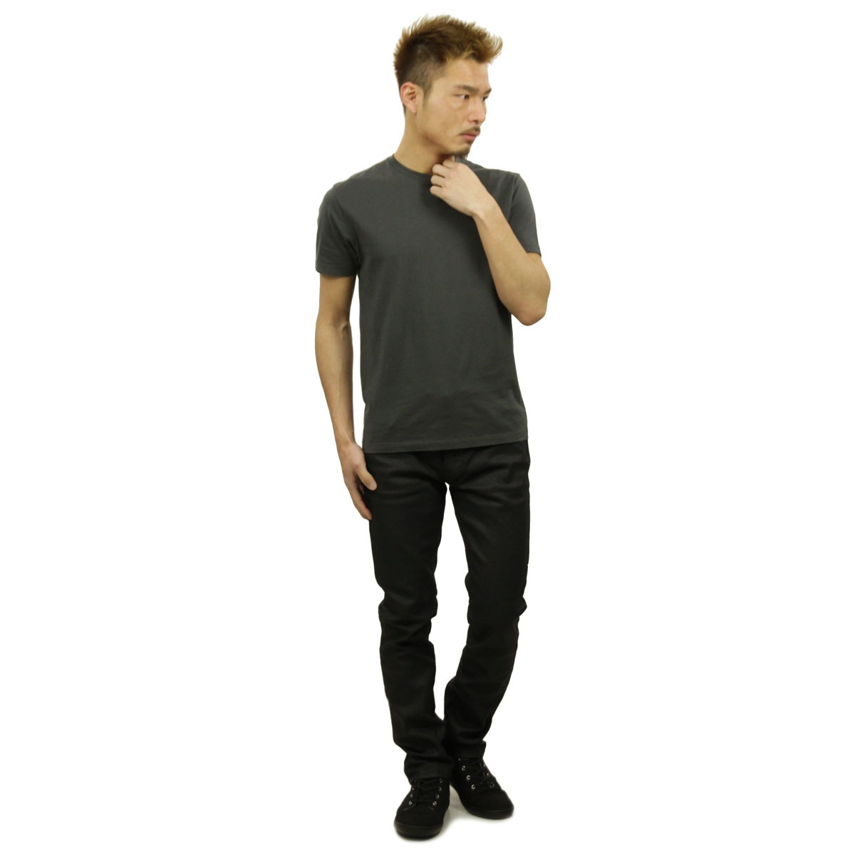 �̡��ǥ��������� ������ ��� ��������Ź Nudie Jeans �����ѥ� �̡��ǥ��������� THIN FINN ORGANIC DENIM JEANS BLACK 2 BLACK254 1115550 A62B B1C C2D D1E E13F