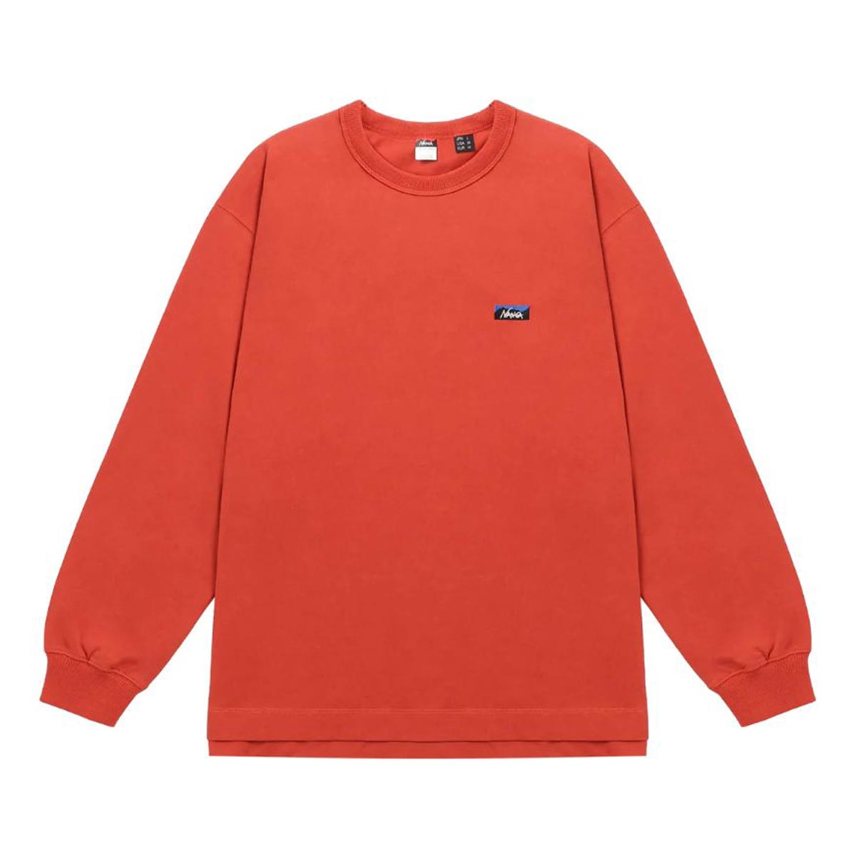 ʥ  ĹµT Ź NANGA 롼ͥå ݥ  T ECO HYBRID BOX LOGO EMBROIDERY LONG SLEEVE TEE ORANGE NW2411-1G803-A ORANGE