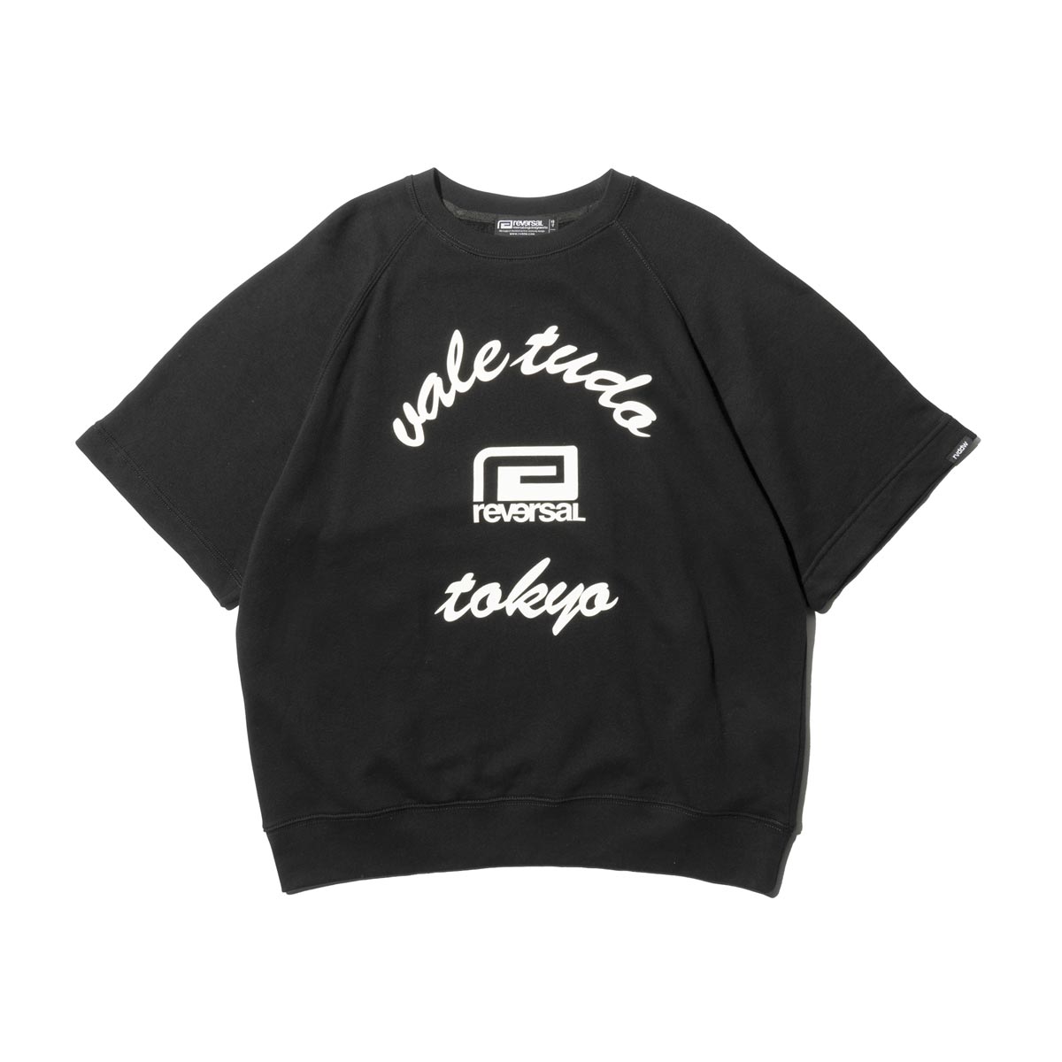 ��С����� ��� �������å�T����� ��������Ź REVERSAL Ⱦµ ���롼�ͥå� �ץ륪���С� �ȥ졼�ʡ� VTT HALF SWEAT TEE RV24SS201-BK BLACK A06B B1C C1D D1E E13F