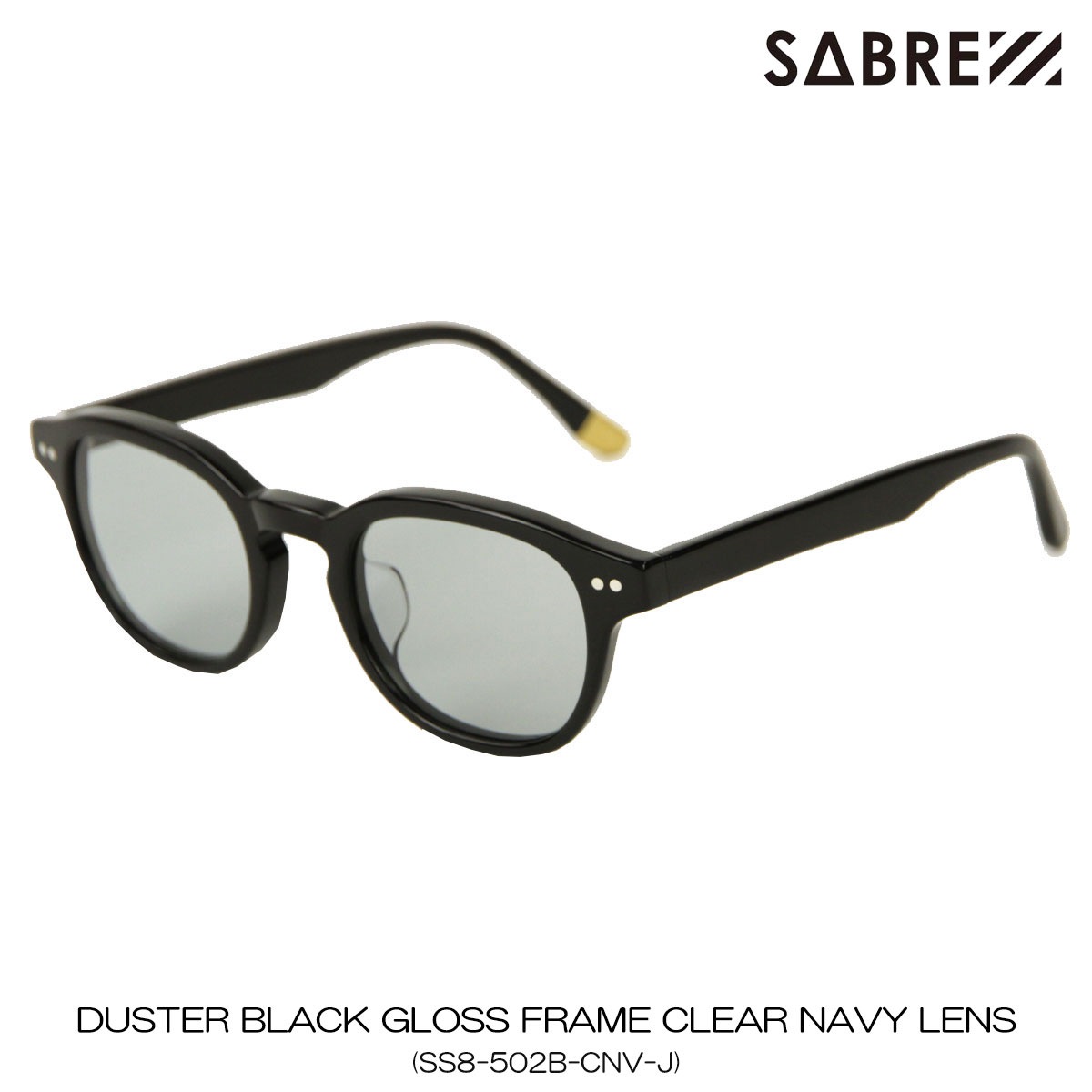 �����С� ��� ��ǥ����� ���󥰥饹 ��������Ź SABRE �᤬�� �������� DUSTER BLACK GLOSS FRAME CLEAR NAVY LENS SS8-502B-CNV-J