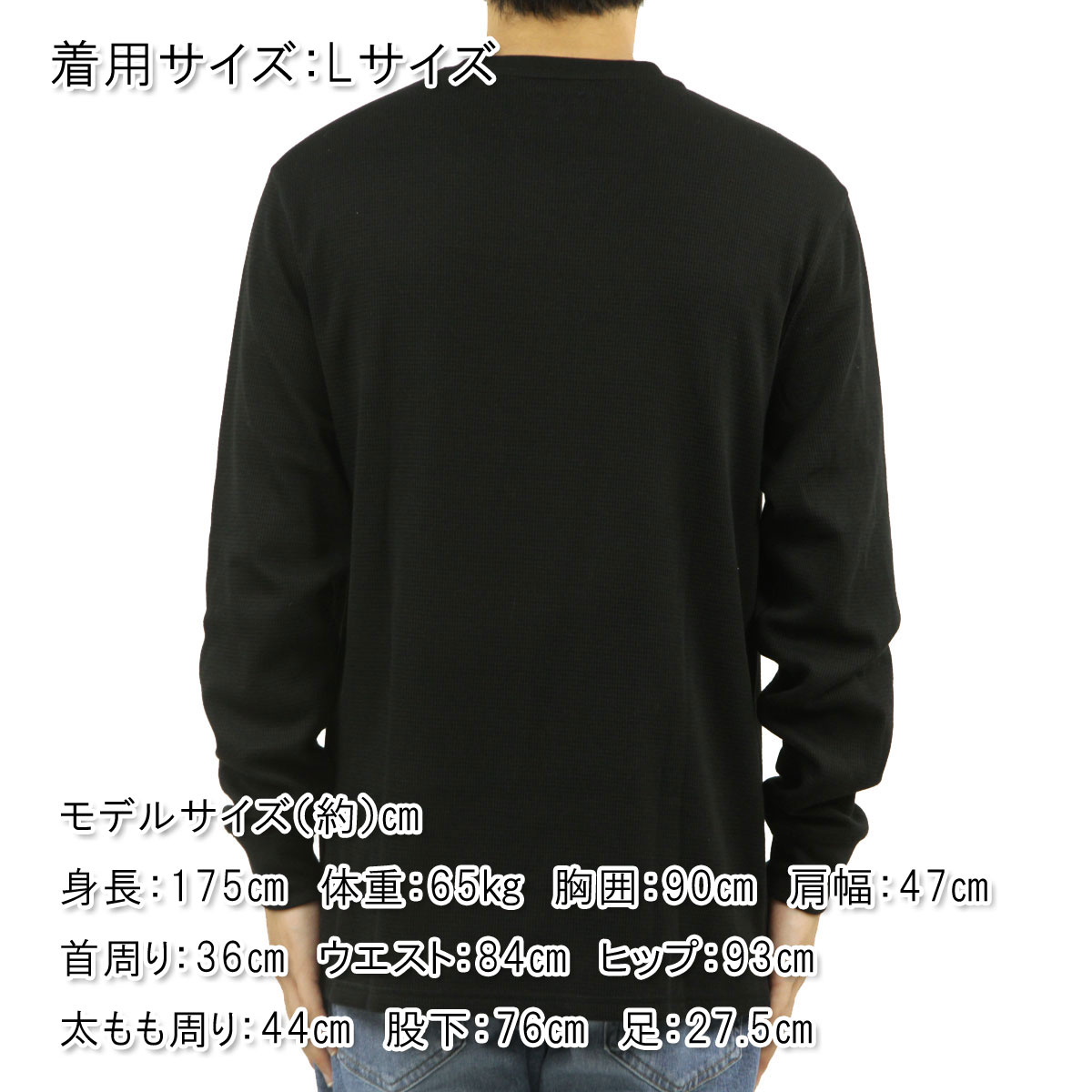 �ݥ� ���ե������ ��� ĹµT����� ������ POLO RALPH LAUREN �����ޥ�T����� ��åե����� ����T FOLDED WAFFLE LONG SLEEVE CREE TEE T-SHIRT PWLC2 POLO BLACK / RL2000 RED LOGO