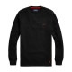 �ݥ� ���ե������ ��� ĹµT����� ������ POLO RALPH LAUREN �����ޥ�T����� ��åե����� ����T FOLDED WAFFLE LONG SLEEVE CREE TEE T-SHIRT PWLC2 POLO BLACK / RL2000 RED LOGO